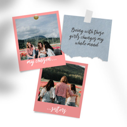 Girly Instagram Post Creator for a BFF Photoshoot Carousel