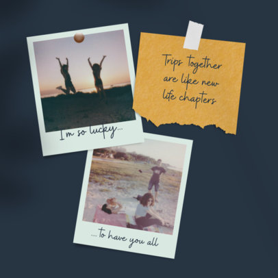 Instagram Post Maker with a Polaroid Theme for a Travel Photoshoot