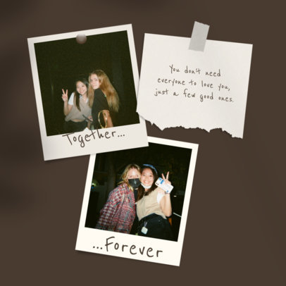 Instagram Post Generator to Display Two Pictures with a Quote