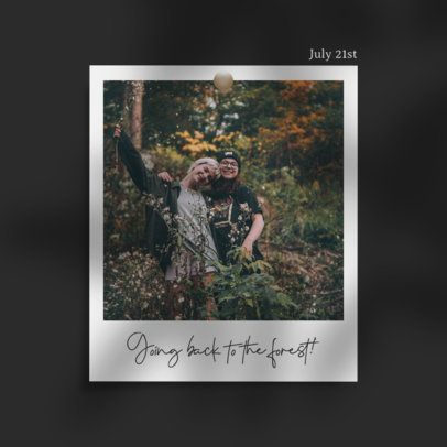 Instagram Post Maker for a Carousel with a Polaroid Picture Theme