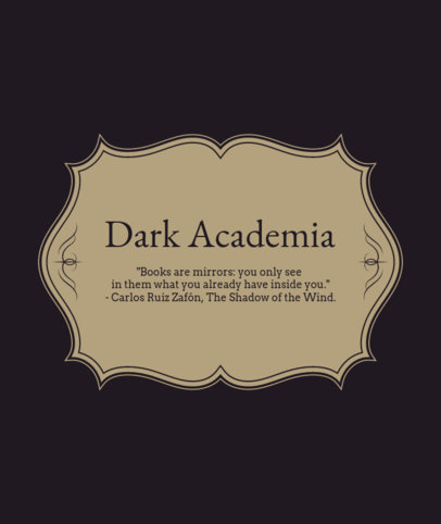 Dark Academia-Themed Tote Bag Design Creator with Framed Quotes