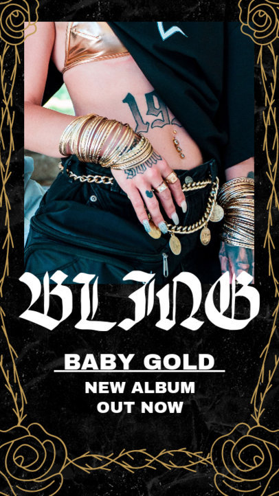 Instagram Story Design Maker for Musicians to Announce a New Trap Album 4310f