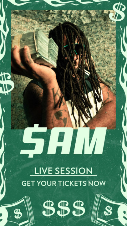 Instagram Story Design Creator Featuring a Gangsta Rap Aesthetic to Promote an Event 4310h