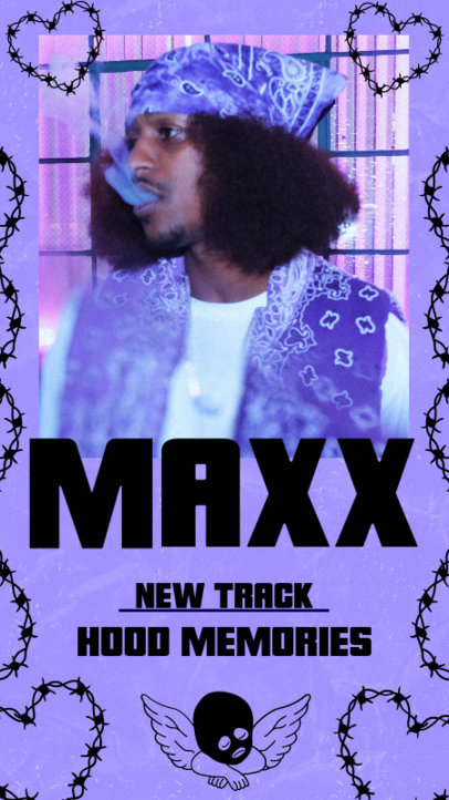 Instagram Story Design Generator to Announce a Trap Artist's New Track 4310k