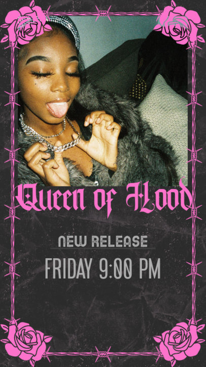 Hip Hop-Themed Instagram Story Design Generator to Promote a New Album Release 4310g