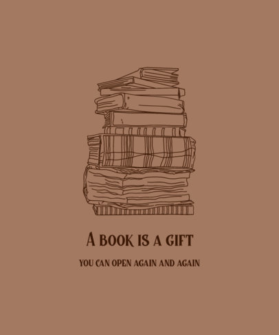 Quote T-Shirt Design Generator for a Book Enthusiast