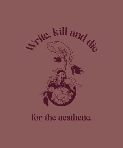 Quote T-Shirt Design Creator For a Passionate Writer 4312j