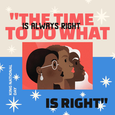 Instagram Post Generator for MLK Day Featuring a Quote