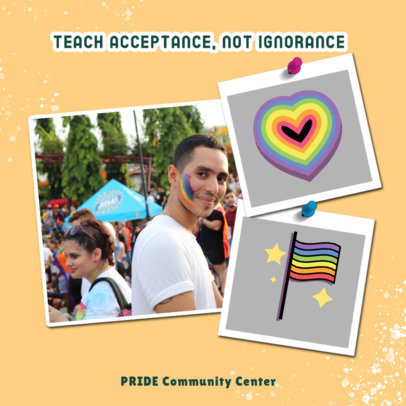 Instagram Post Generator with a Positive Quote for the LGBT Community