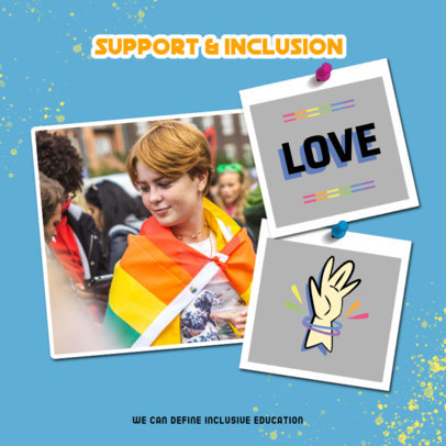 Instagram Post Creator Featuring Colorful LGBT Graphics