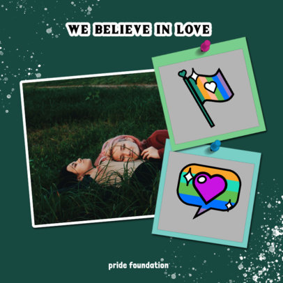 Instagram Post Design Creator for a Community Foundation  Featuring an LGBTQ Theme 4870d