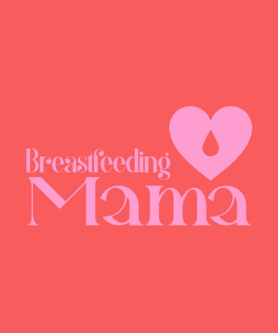 Breastfeeding-Themed T-Shirt Design Maker Featuring Simple Icons