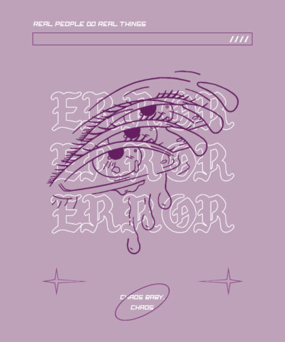 T-Shirt Design Creator With a Trap Aesthetic and a Crying Eye Illustration 4307j