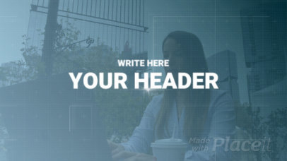 Corporate Slideshow Video Maker with a Blueprint Theme 3357-el1