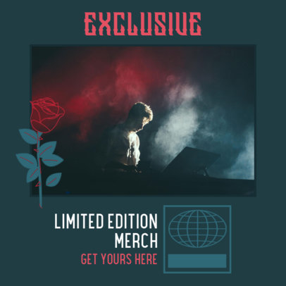 Instagram Post Design Creator to Promote a Rapper's New Merch Collection