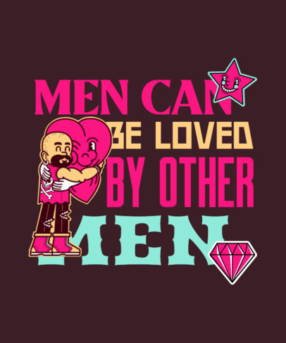 Quote T-Shirt Design Maker About Love Between Men