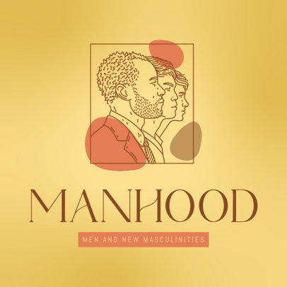 Logo Maker for an Educational Forum on New Masculinities Featuring a Graphic of Three Men's Profiles