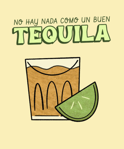 T-Shirt Design Maker Featuring Illustrations of Mexican Drinks