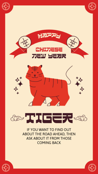 Instagram Story Design Maker Featuring a Chinese New Year Theme and Quotes