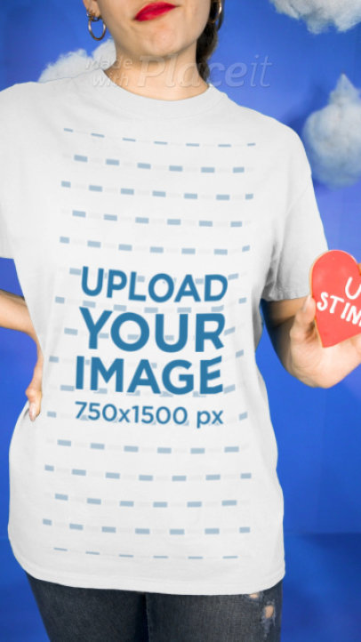 T-Shirt Video Featuring a Woman With an Anti-Valentine's Attitude