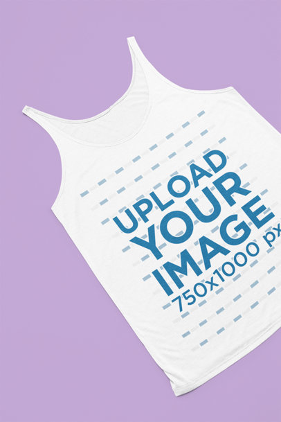 Simple Mockup of a Tank Top Lying in an Angled Position
