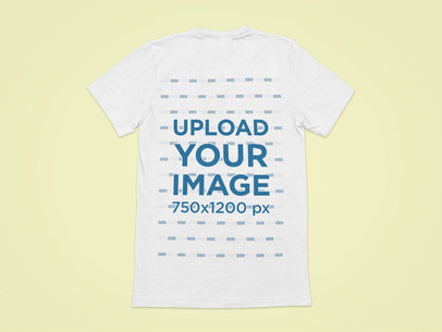 T-Shirt Mockup Featuring a Flat-Laid Bella Canvas Garment