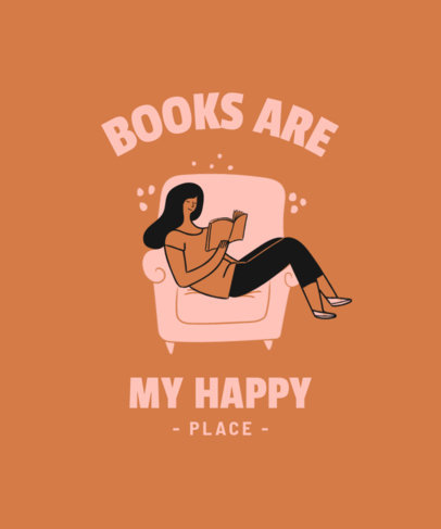T-Shirt Design Generator with Colorful Illustrations for Bookworms 