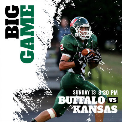 Sports-Themed Instagram Post Maker with a Reminder for The Big Game 
