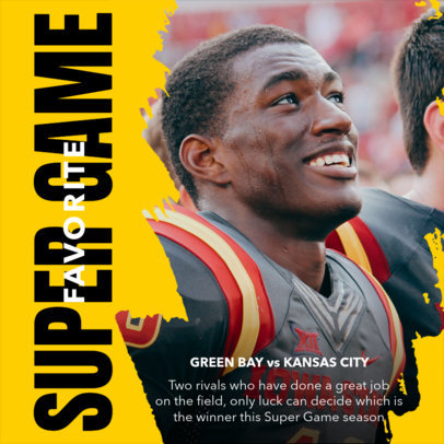 Instagram Post Maker for the Big Game Featuring a Bold Aesthetic