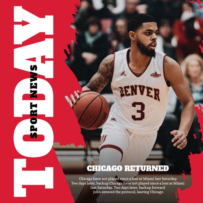 Placeit - Instagram Post Template for Basketball News Featuring a Bold ...