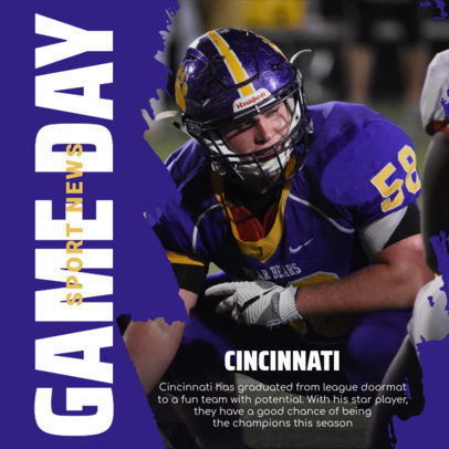 Football-Themed Instagram Post Maker for the Big Game Day