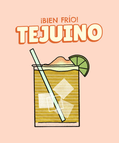 T-Shirt Design Generator Featuring a Refreshing Mexican Drink Graphic