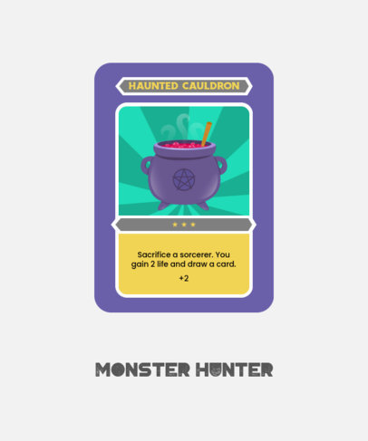 Trading Card Game-Themed T-Shirt Design Maker with a Cauldron Graphic 4324e