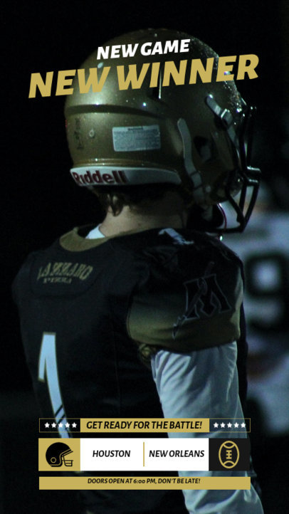 Facebook Story Creator to Announce a Football Game