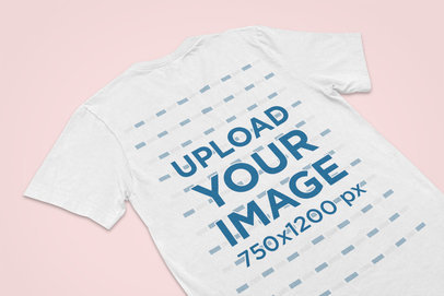 Simple Mockup of a Bella Canvas Tee Lying on a Flat Surface