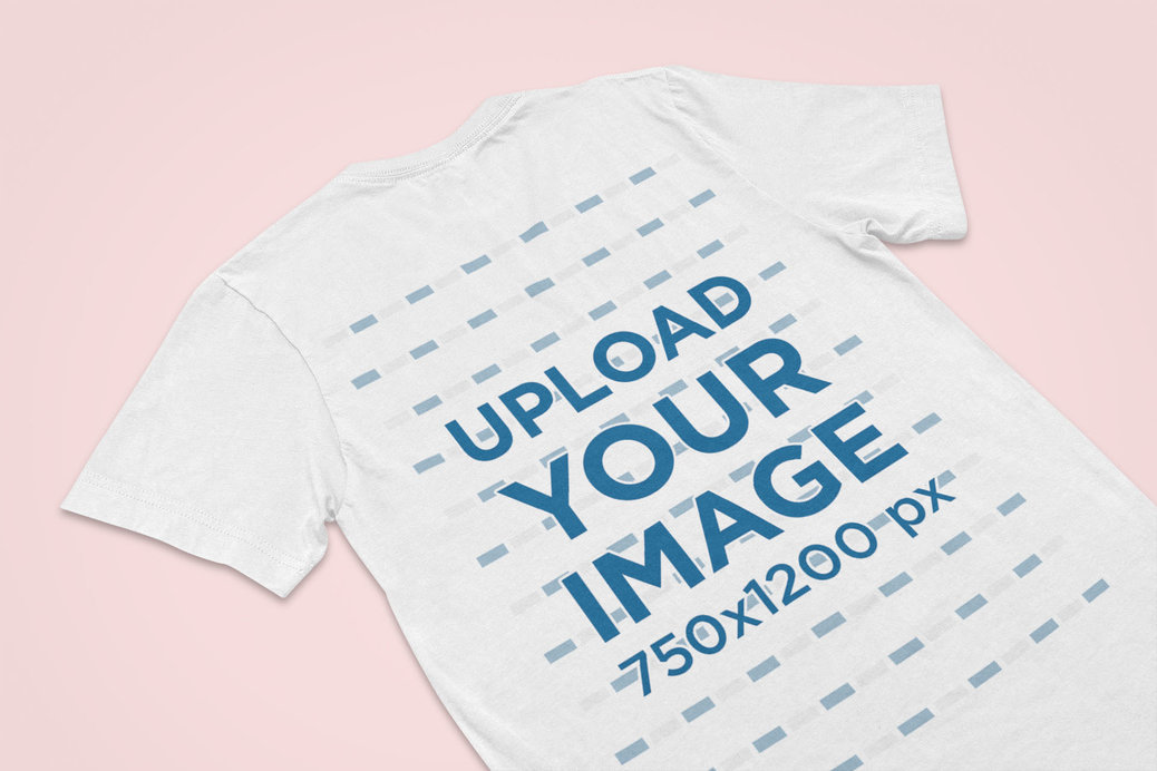 Simple Mockup of a Bella Canvas Tee Lying on a Flat Surface