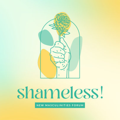 Logo Creator for a Masculinity Forum Featuring a Graphic of a Hand With a Rose