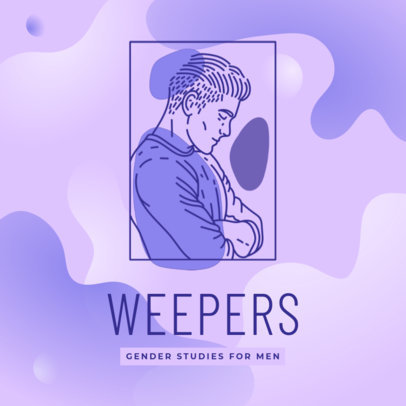 Educational Logo Maker for Gender Studies for Men  Featuring a Male Illustration