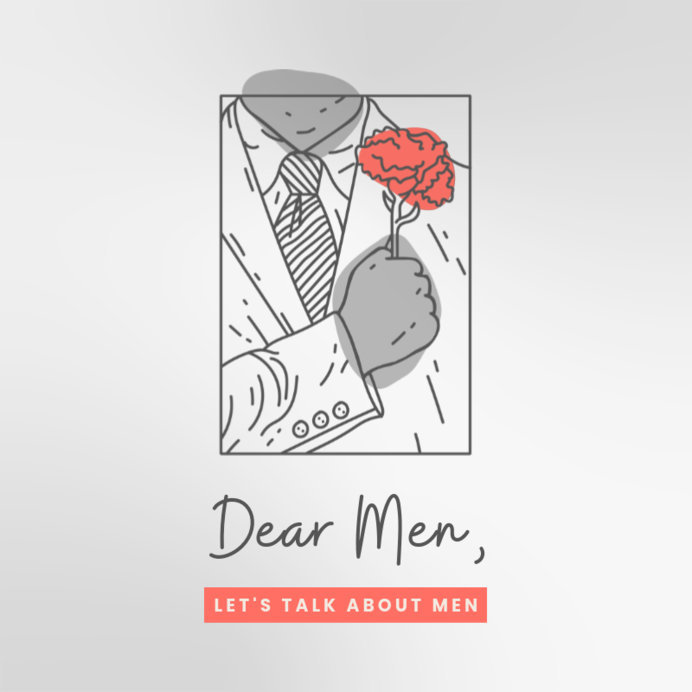 Logo Template For Manhood Studies Featuring a Graphic of a Male Body With a Rose