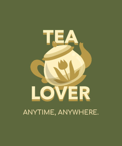 T-Shirt Design Creator with a Teapot Graphic for Tea Enthusiasts 4884b