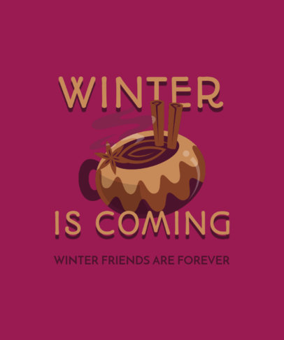 Winter-Themed T-Shirt Deisign Generator Featuring a Hot Chai 4884c