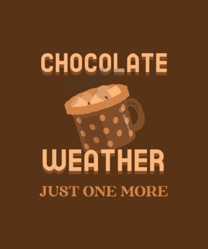 T-Shirt Design Maker with a Winter Theme and a Hot Cocoa Graphic 4884e
