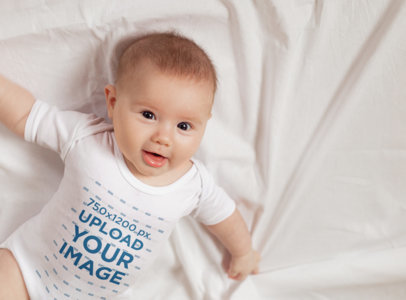 Onesie Mockup Featuring a Playful Baby m19344-r-el2