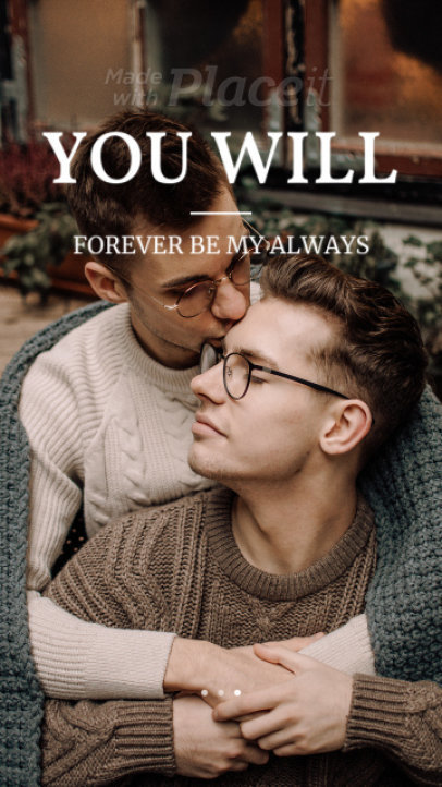 Minimalistic Instagram Story Video Maker with a Love Message