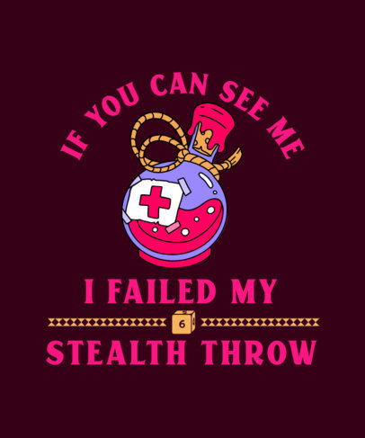 Fun T-Shirt Design Creator with an RPG-Themed Quote