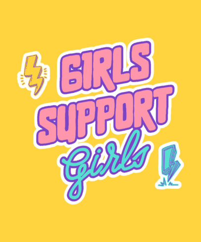 T-Shirt Design Generator Featuring Quotes for Women's Day with Bolt Graphics 4761-el1