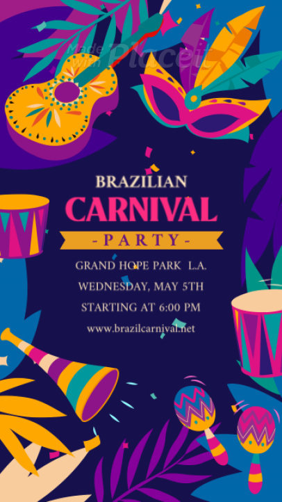 Animated Instagram Story Video Creator for a Carnival Party