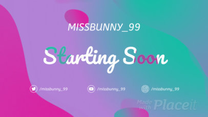 Video Maker for a Twitch Starting Soon Screen Featuring Animated Color Blobs 4621