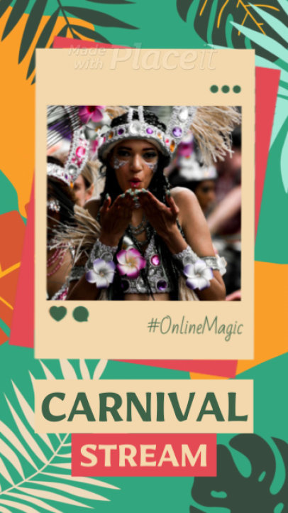 Facebook Story Video Maker for a Rio Carnival Live Stream