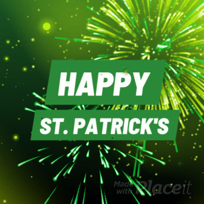 Instagram Post Video Maker With a Happy Saint Patrick's Message